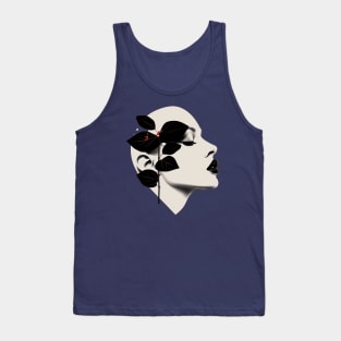 Floral Face: Nature's Elegance Tank Top